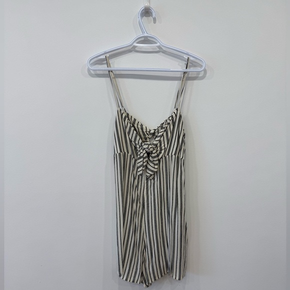 Billabong Black and White Striped Romper - Picture 1 of 3